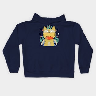 Cat Goof Fish Underwater Kids Hoodie